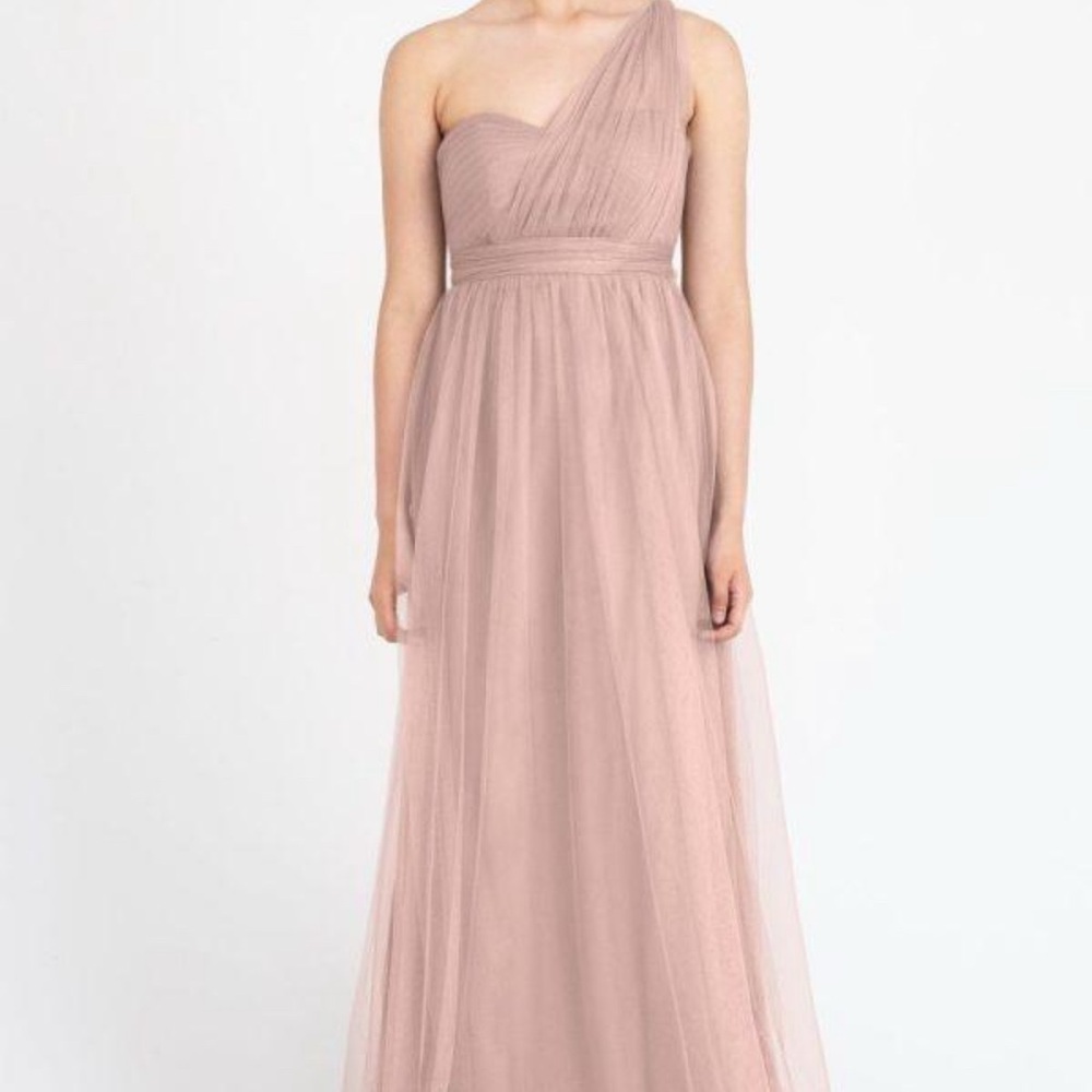 Jenny Yoo Anthropologie  BHLDN Pink Strapless tulle Dress 8 evening gown formal